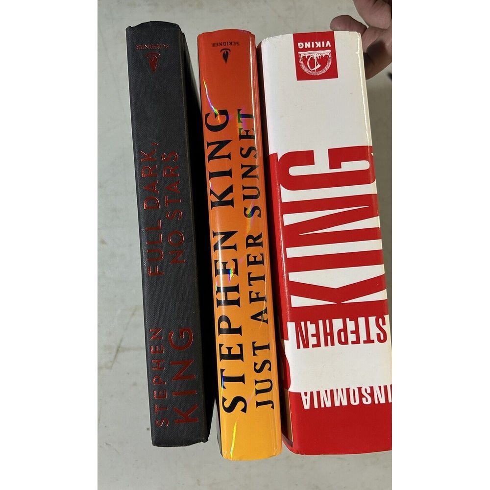 Stephen King Hard Cover Lot Insomnia,Just After Sunset  & Full‎ Dark No Stars